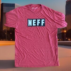 Neff Company T-Shirt Short Sleeve Graphic Size XL Red Good Used Condition